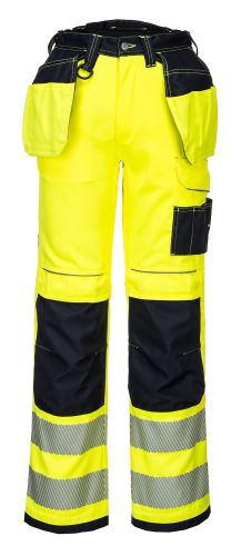 PORTWEST HI-VIS PW306 / Reflexné strečové nohavice, 12 vreciek