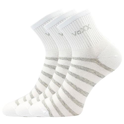 VoXX BOXANA / Dámske letné fitness ponožky s pruhmi, 3 páry