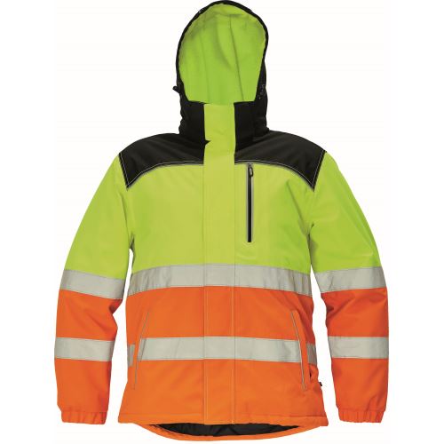 CERVA KNOXFIELD HI-VIS / Zimná reflexná bunda s kapucňou