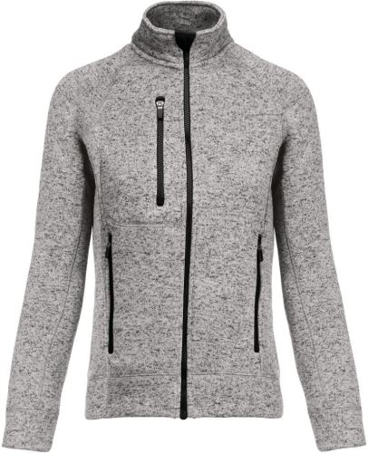 KARIBAN VINTAGE FULL ZIP HEATHER JACKET K9107 / Dámska mikinová bunda