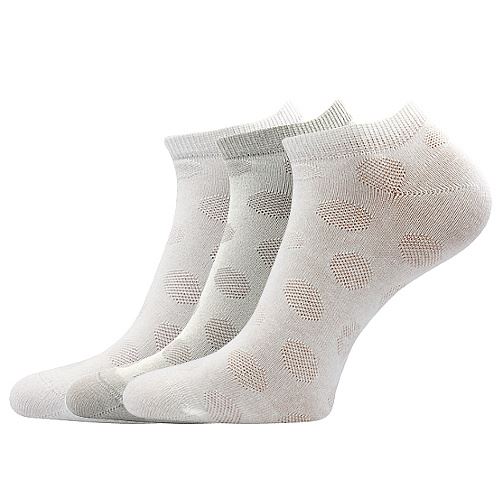 LONKA JASMINA / Dámske tenké bodkované ponožky, 3 páry