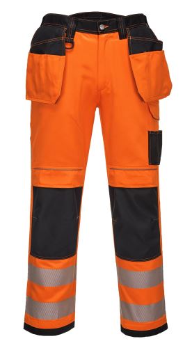 PORTWEST HI-VIS PW306 / Reflexné strečové nohavice, 12 vreciek