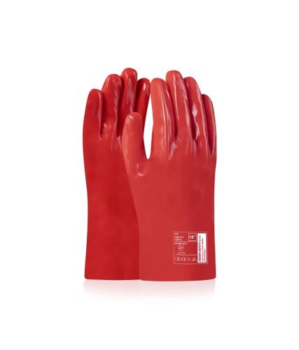 ARDON SAFETY/RAY / Máčané rukavice, dĺžka 35cm - červená 10