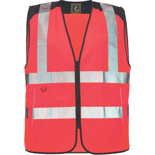 CERVA KNOXFIELD HVPS / HI-VIS pracovná vesta s tlačenými 5 cm reflexnými pruhmi