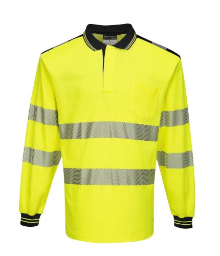 PORTWEST HI-VIS PW3 T184 / Reflexná polokošeľa, dl. rukáv