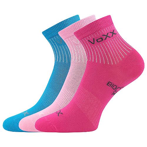 VoXX BOBBIK / Detské priedušné športové ponožky, BIO bavlna, 3 páry