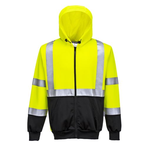 PORTWEST HI-VIS B315 / Reflexná mikina so zipsom a kapucňou