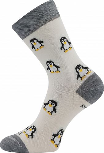 VoXX SNĚŽENKA / Dámske ponožky z merino vlny s tučniakmi