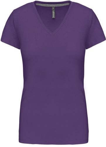 KARIBAN VINTAGE V-NECK K381 / Dámske tričko s krátkym rukávom