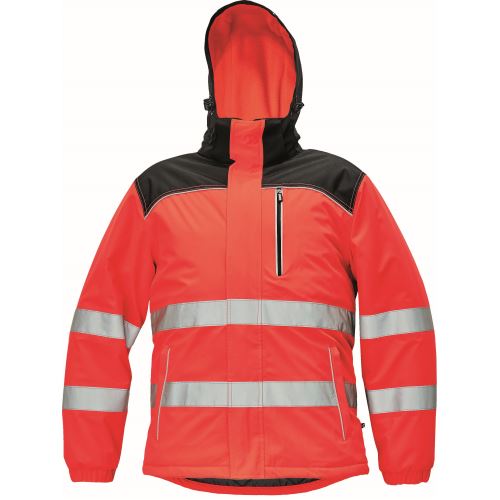 CERVA KNOXFIELD HI-VIS / Zimná reflexná bunda s kapucňou