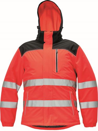 CERVA KNOXFIELD HI-VIS / Zimná reflexná bunda s kapucňou