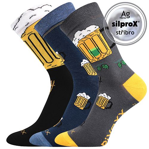 VoXXX PIVOXX / Pánske bavlnené ponožky s pivom