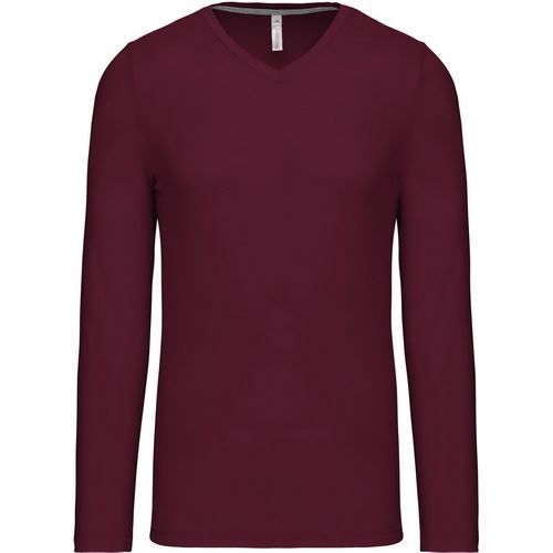 KARIBAN VINTAGE V-NECK K358 / Pánske tričko s dlhým rukávom