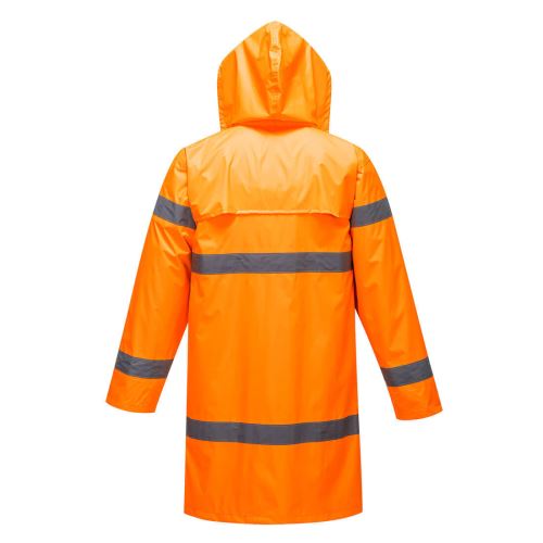 PORTWEST HI-VIS COAT H442 / Reflexný plášť do dažďa, dĺžka 100 cm