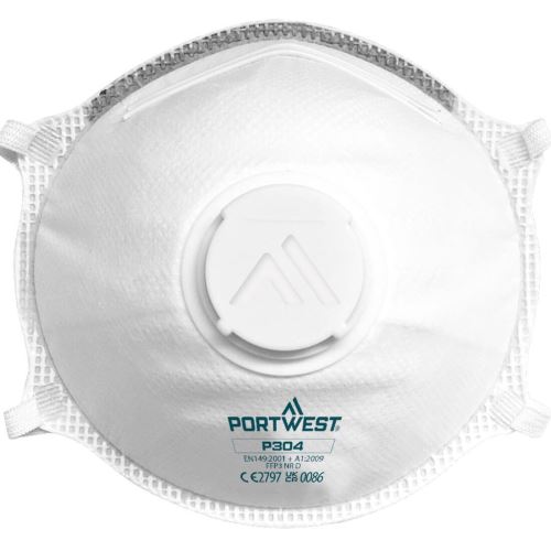 PORTWEST DOLOMITE P304 / Respirátor FFP3 s ventilčekom, 10 ks v balení