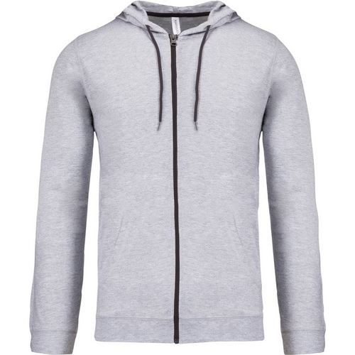 KARIBAN VINTAGE LIGHTWEIGHT COTTON HOODIE K438 / Mikina s kapucňou