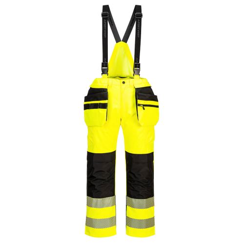 PORTWEST HI-VIS PW356 / Reflexné nepremokavé nohavice s trakmi