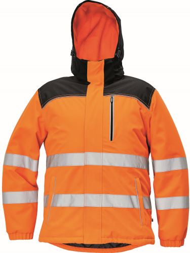 CERVA KNOXFIELD HI-VIS / Zimná reflexná bunda s kapucňou