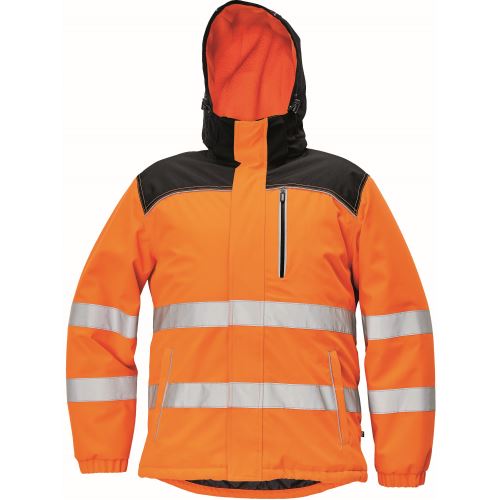 CERVA KNOXFIELD HI-VIS / Zimná reflexná bunda s kapucňou