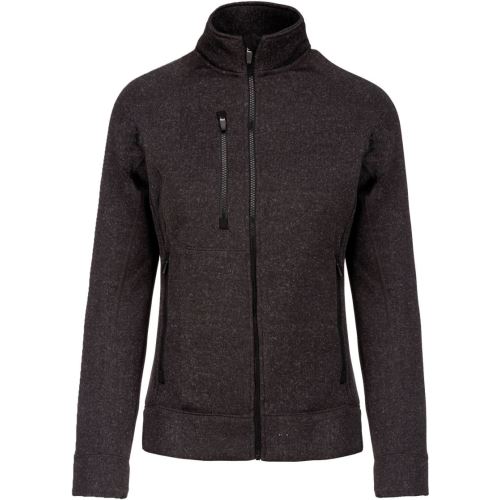 KARIBAN VINTAGE FULL ZIP HEATHER JACKET K9107 / Dámska mikinová bunda