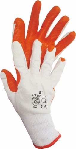 BAN ROX R7100 03119 / Máčené pletené rukavice, latex 10,5