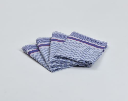PROFOD TOM / Pracovný uterák vzor kocka - modrá 50x100 cm