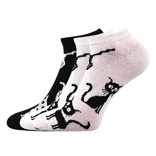 BOMA PIKI / Dámske bavlnené ponožky s mačkou