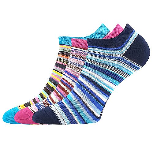 BOMA PIKI / Dámske bavlnené ponožky s pruhmi