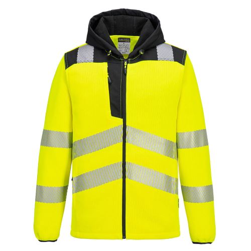 PORTWEST HI-VIS PW335 / Reflexná fleecová bunda s kapucňou - HV oranžová XL