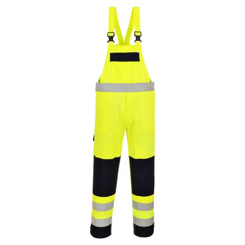 PORTWEST HI-VIS BIZFLAME MULTI-NORM FR63 / Nehorľavé reflexné nohavice s trakmi, antistatické