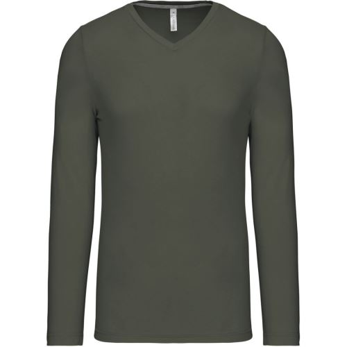 KARIBAN VINTAGE V-NECK K358 / Pánske tričko s dlhým rukávom