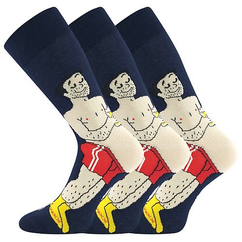 LONKA WOODOO / Klasické obrázkové ponožky - pivár 43-46