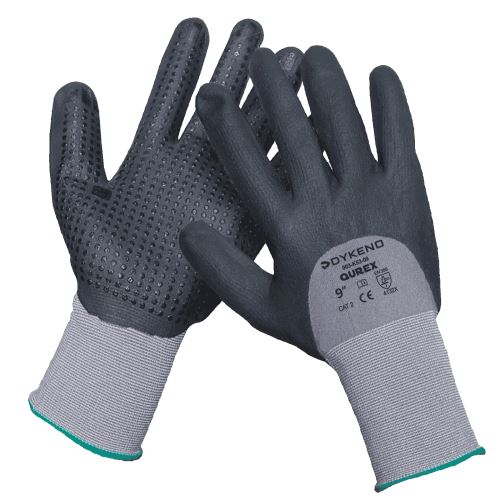 DYKENO QUAREX 003-K53 / Povrstvené rukavice proti oleju s terčíkmi