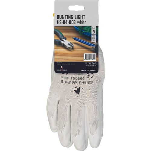 FF BUNTING LIGHT HS-04-003 blister / Povrstvené rukavice - biela
