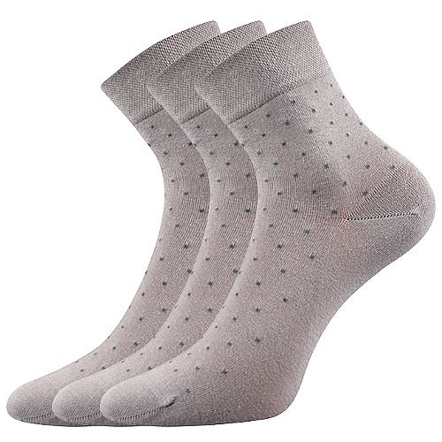 LONKA FIONA / Dámske elegantné ponožky s bodkami, 3 páry