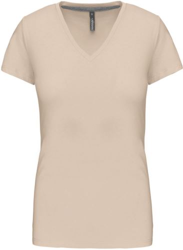 KARIBAN VINTAGE V-NECK K381 / Dámske tričko s krátkym rukávom