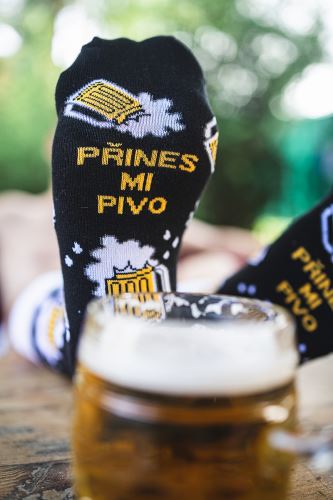 VoXXX PIVOXX / Pánske bavlnené ponožky s pivom