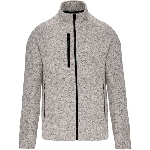 KARIBAN VINTAGE FULL ZIP HEATHER JACKET K9106 / Pánska mikinová bunda