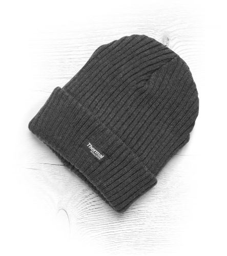 ARDON EDWIN / Zimná čiapka pletená + fleece - šedý melír Univerzálny