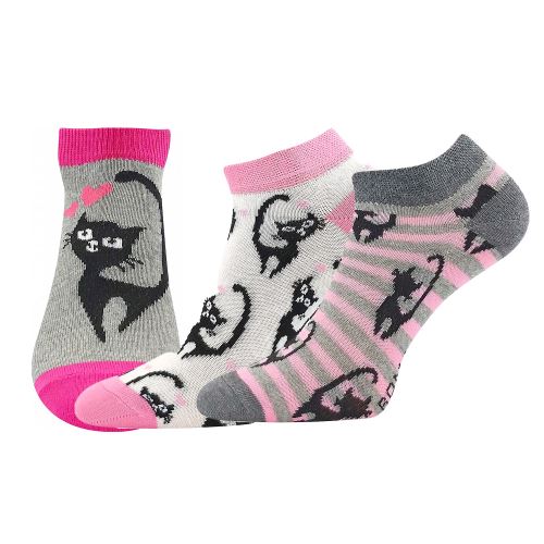 BOMA PIKI / Dámske bavlnené ponožky s mačkou