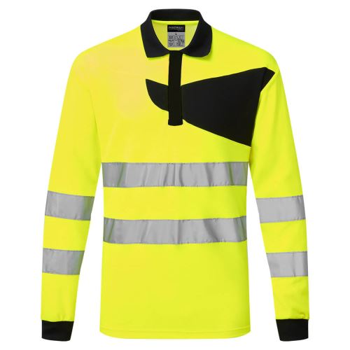 PORTWEST HI-VIS PW220 - Reflexná polokošeľa s dlhým rukávom PW2