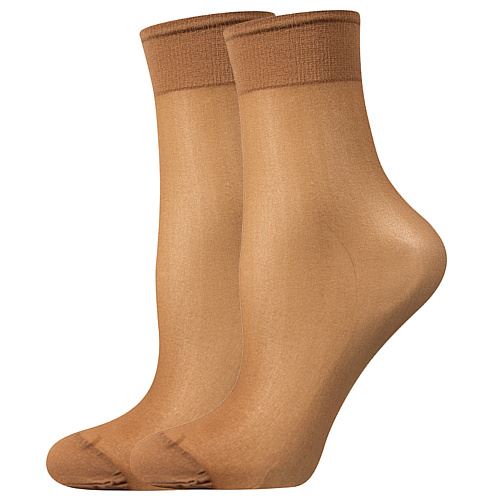 LADYB NYLON SOCKS 20 DEN / Dámske silonkové ponožky, nesťahujúce lem, 2 páry