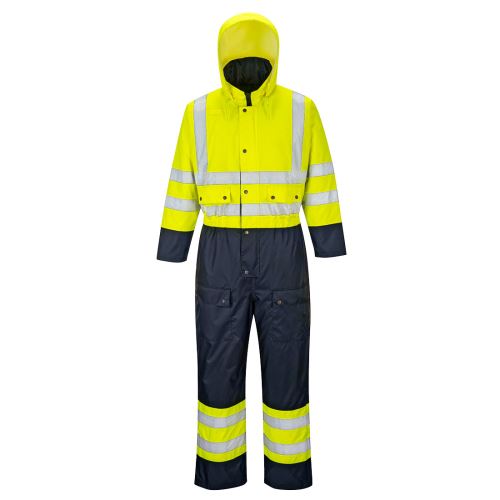 PORTWEST HI-VIS CONTRAST KOMBINEZA S485 / Zateplená reflexná kombinéza