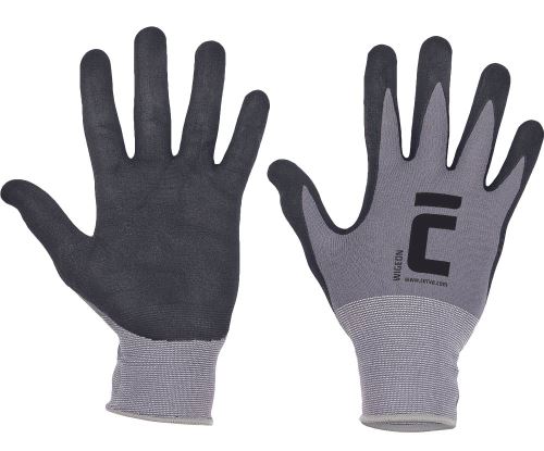 CERVA WIGEON / Bezšvíkové pletené rukavice s nánosom nitrilu na dlani a prstoch