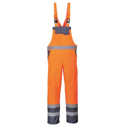 PORTWEST HI-VIS NOHAVICE S488 / Reflexné nohavice s trakmi, vodeodolné, dvojfarebné