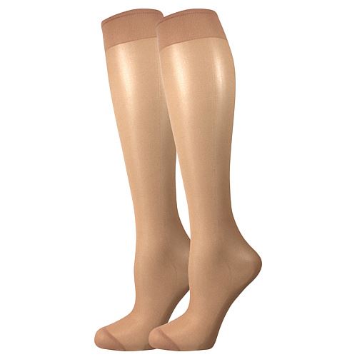 LADYB NYLON KNEE-SOCKS 20 DEN / Dámske podkolienky, nesťahujúce lem, 2 páry