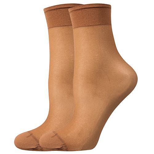 LADYB NYLON SOCKS 20 DEN / Dámske silonkové ponožky, nesťahujúce lem, 2 páry