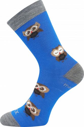 VoXX SOVIK / Detské ponožky z merino vlny so malej sovy