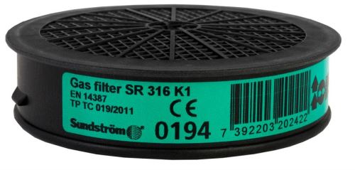 ARDON SUNDSTRÖM® SR 316 / Plynový filter K1 pre polomasky a celotvárové masky H02-4212