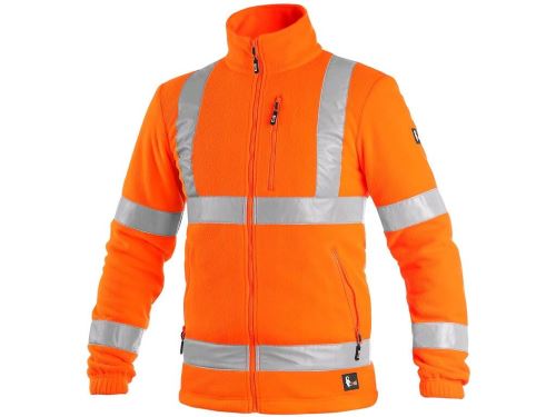 CXS PRESTON / Reflexná fleecová bunda - oranžová L